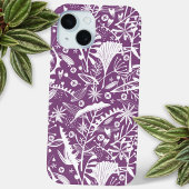 Motif Botanique Violet