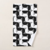 Motif Bowls du Moyen-siècle noir blanc (Serviette à main)