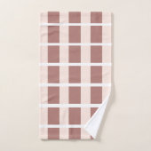 Motif Brown en rayures roses (Serviette à main)