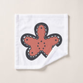 Motif Brown et rose et scandinave (Gant de toilette)