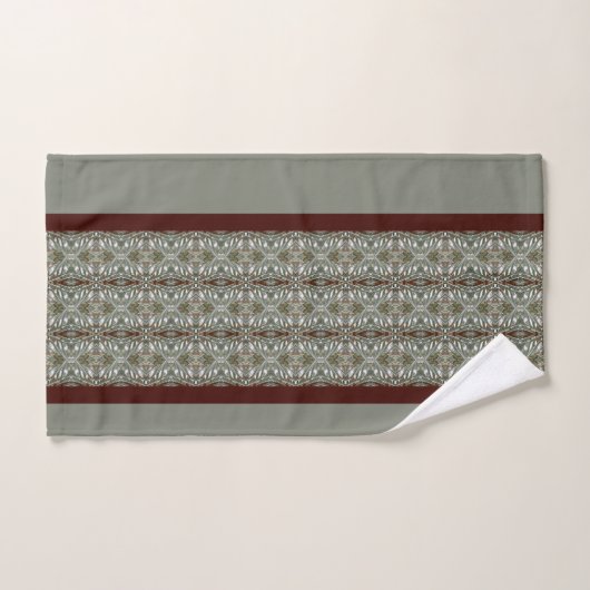 Motif Brown foncé vert (Serviette à main)