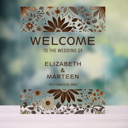 Motif Brown gris Mariage d'automne (Neutre)