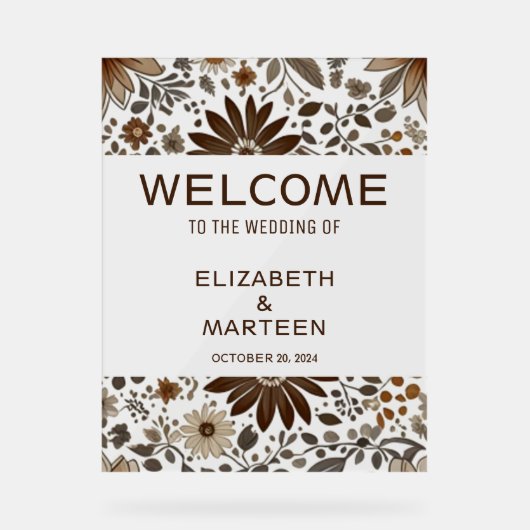 Motif Brown gris Mariage d'automne (Recto)