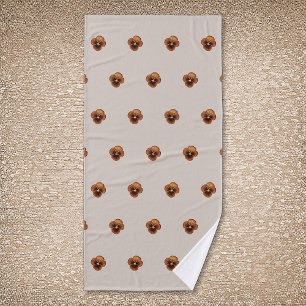 Motif Brown Pansy Flower sans couture sur la servi