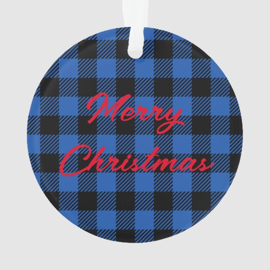 Motif Buffalo À damiers noir et bleu (dos)