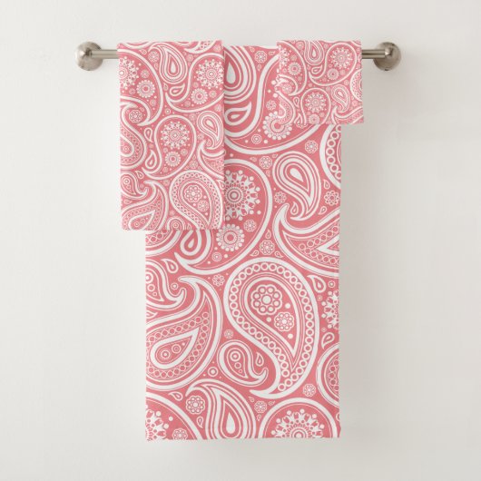 Motif cachemire blanc et rose (En situation)