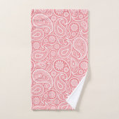 Motif cachemire blanc et rose (Serviette à main)