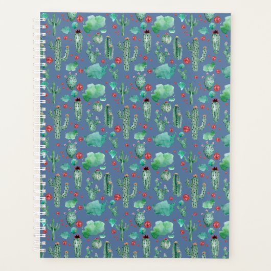 motif cactus et ladybug - arrière - plan bleu (Devant)