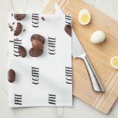 Motif café, Serviettes de cuisine (Quart Plié)