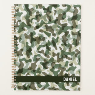 Motif camouflage vert dans des tons terre avec mar