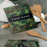 Motif Camouflage Vert, Votre nom, Personnaliser<br><div class="desc">Motif camouflage élégant,  élégant et sophistiqué dans les tons vert et marron. Un cadeau moderne et branché,  parfait pour les amoureux militaires de votre vie. Personnalisez en ajoutant votre nom,  votre pseudonyme,  votre monogramme ou vos initiales.</div>