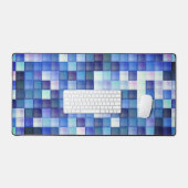 Motif carré bleu de pixels de jeu vidéo (Clavier et souris)