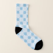 Motif Carré diagonal Blue Snowflakes (Droite extérieur)