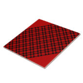 Motif carreau rouge noir (Côté)