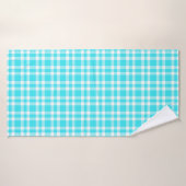 Motif carreaux bleu blanc (Serviette de bain)