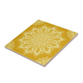 motif carreaux de courtoisie jaune moutarde (Côté)