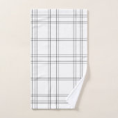 Motif carreaux minimal moderne noir et blanc propr (Serviette à main)