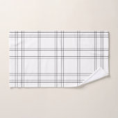 Motif carreaux minimal moderne noir et blanc propr (Serviette à main)