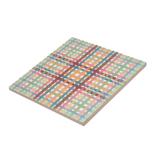 Motif carreaux pastel pointillé  (Côté)