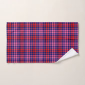 Motif carreaux tartan bleu marine rouge rose (Serviette à main)
