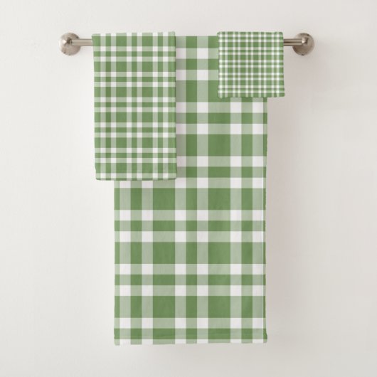 Motif carreaux vert blanc (En situation)
