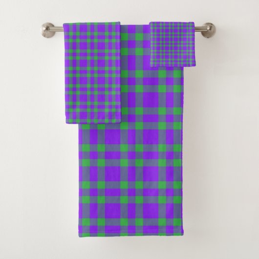 Motif carreaux vert et violet (En situation)