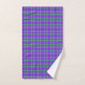 Motif carreaux vert et violet (Serviette à main)