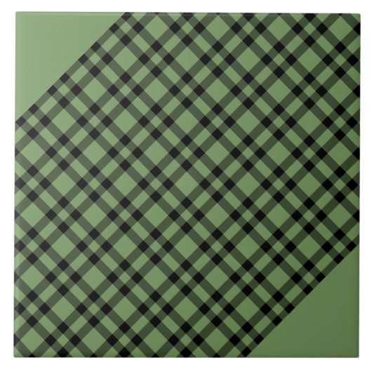 Motif carreaux vert noir (Devant)