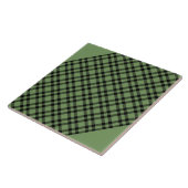 Motif carreaux vert noir (Côté)