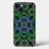 Motif Casemate coque ipad Green Geometry Cogs (Verso)