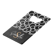 Motif Cercle noir et blanc avec Monogramme (Devant Angle)