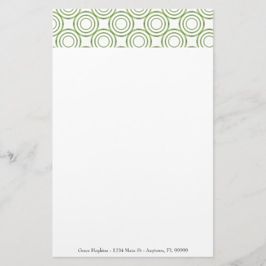 Motif Cercle Vert Personnaliser la papeterie (Devant)