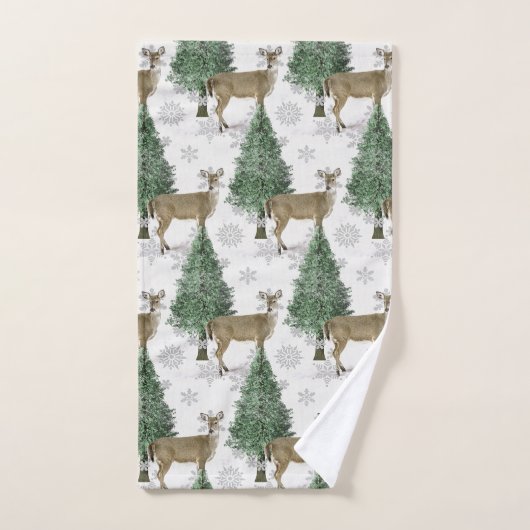 Motif Cerf / Cerf Blanc  (Serviette à main)