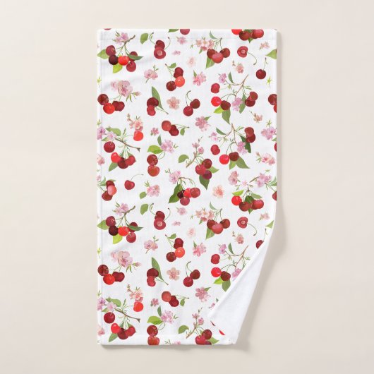 Motif cerise 1 (Serviette à main)