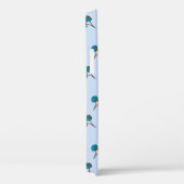 Motif Cerisier Bleu Coque-Mate coque iphone (Verso / Droite)