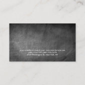 Motif Chalkboard Personal Trainer Carte de visite (Dos)