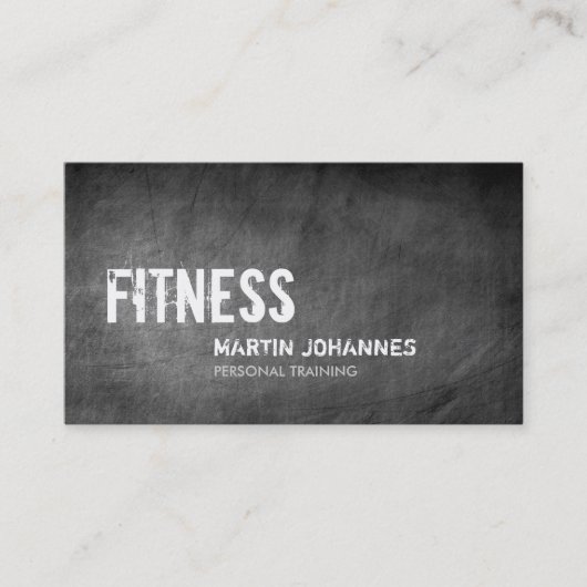 Motif Chalkboard Personal Trainer Carte de visite (Devant)
