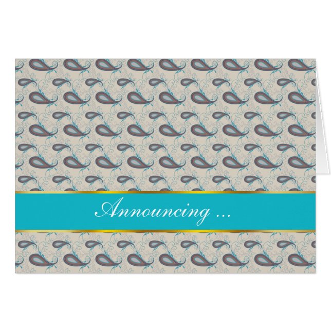 Motif Champagne Paisley (Devant horizontal)