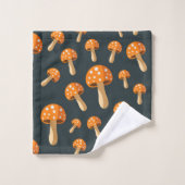 Motif champignon (Gant de toilette)