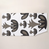 Motif champignon gris noir (Serviette de bain)