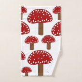Motif champignon rouge de forêt des amanites (Serviette à main)