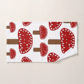 Motif champignon rouge de forêt des amanites (Serviette à main)