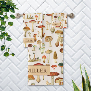 Motif champignon vintage