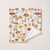 Motif champignon vintage (Gant de toilette)
