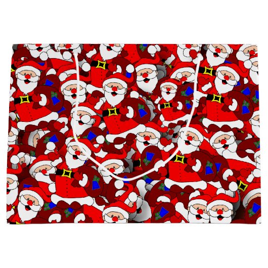 Motif chaotique Père Noël transportant des sacs co (Devant)