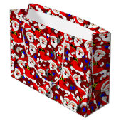 Motif chaotique Père Noël transportant des sacs co (Dos Angle)