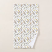 Motif charmant d'oiseau et de fleur (Serviette à main)