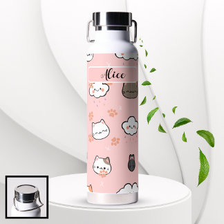 Motif Chatte De Retour À L'École Bouteille D'Eau