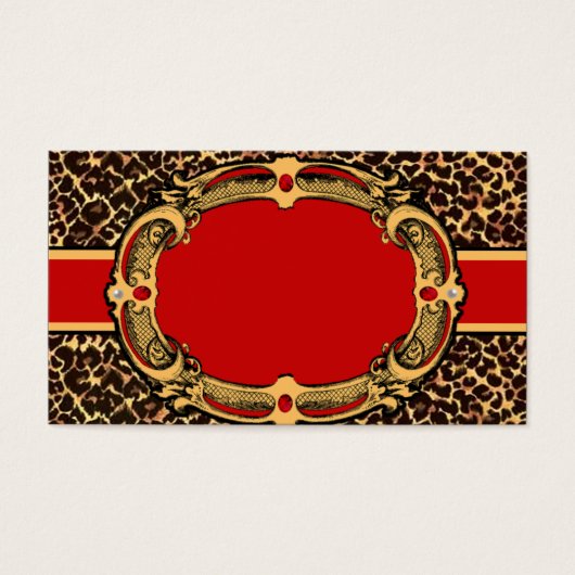 Motif Cheetah noir et rouge (Devant)