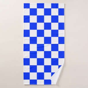 Motif chèque À damiers blanc bleu